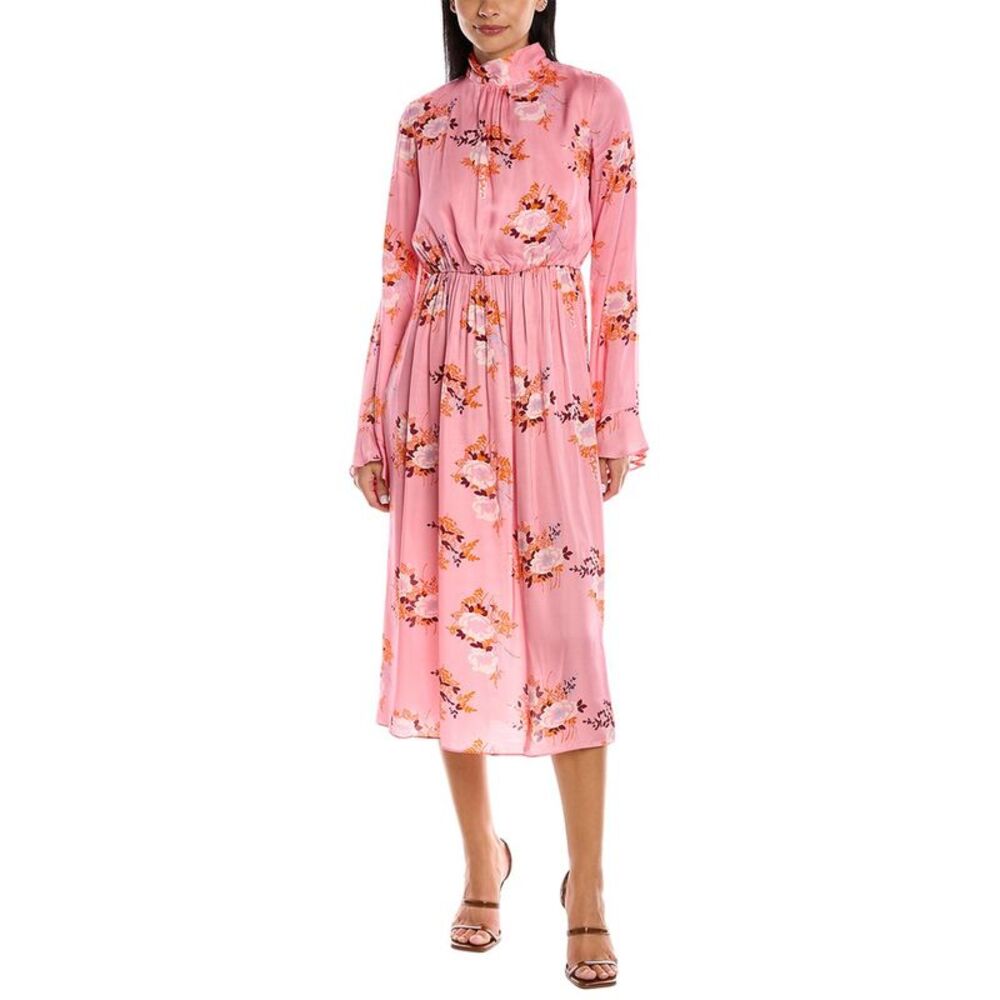 Les Rêveries Womens Les Reveries Ruffle Pussy Bow Dress, Pink